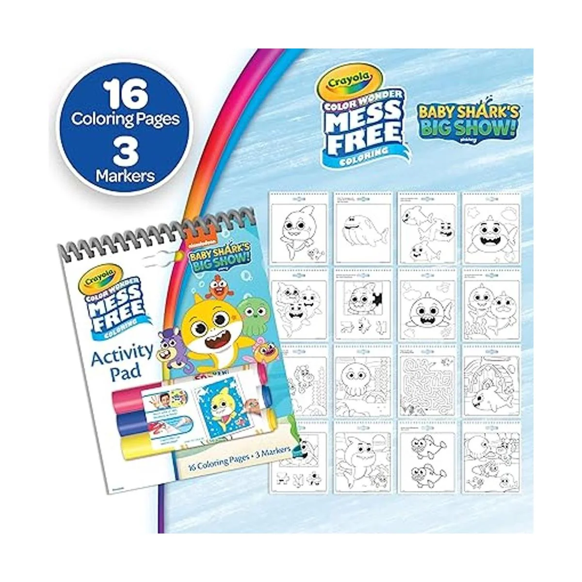 Crayola Baby Shark Paw Patrol y Blues Clues 3 Blocs de_5