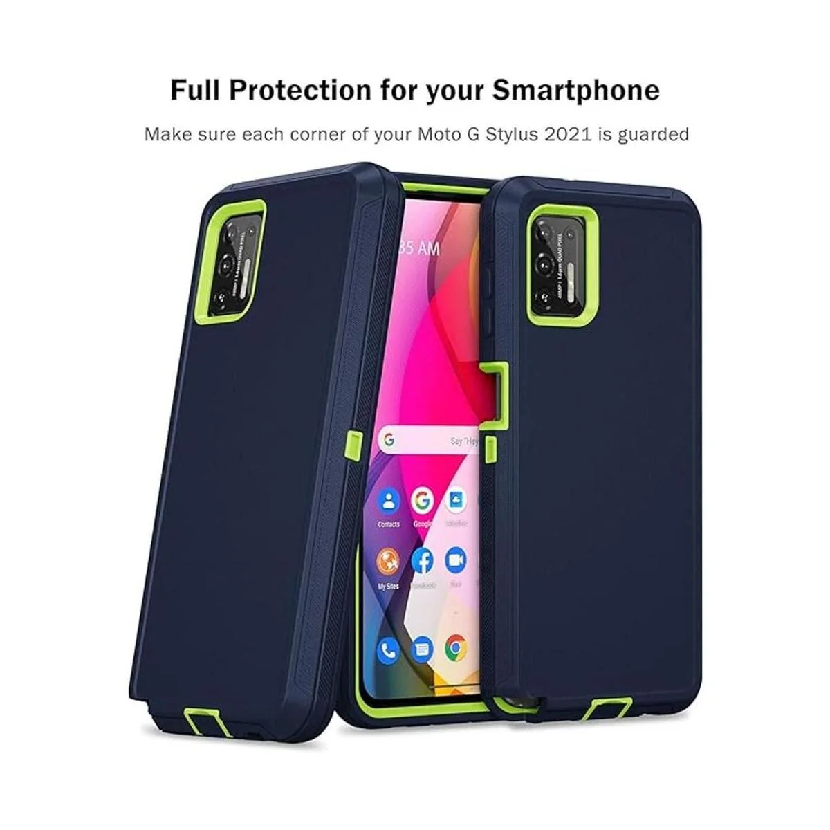 Jiunai Funda para Moto G Stylus 2021 3 piezas_2