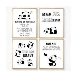 .Inspirador Panda impresión artística de pared sin_2