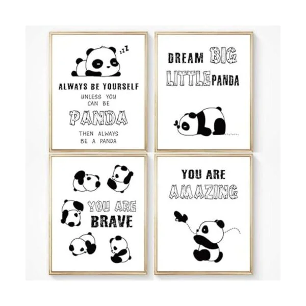 .Inspirador Panda impresión artística de pared sin_2