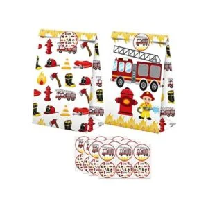 Bolsas de dulces con pegatinas para bomberos bolsas de_1