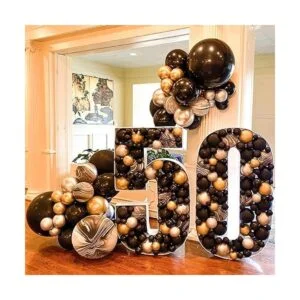 PartyWoo Globos negros 4 globos grandes de 36 pulgadas_5