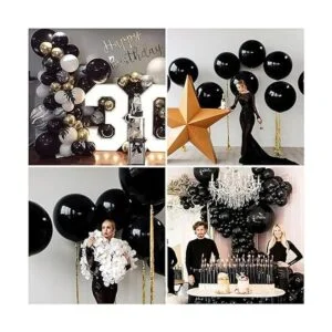 PartyWoo Globos negros 4 globos grandes de 36 pulgadas_3