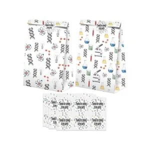Science Party Favors Bolsas de dulces con pegatinas_1