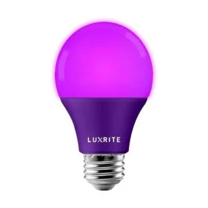 Luxrite Bombillas LED moradas A19 equivalente a 60 W no_1