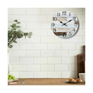 Reloj de pared Reloj de pared de madera silencioso sin_4