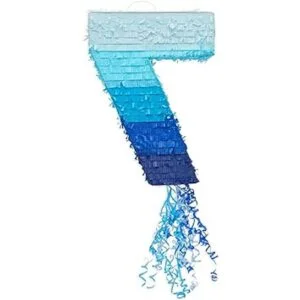 Piñata número 7 para fiesta de cumpleaños número 7 color_4