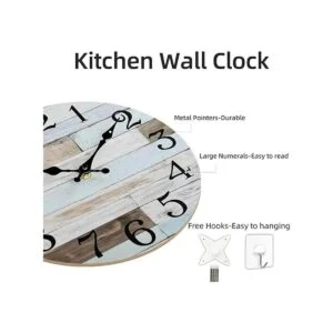 Reloj de pared Reloj de pared de madera silencioso sin_3