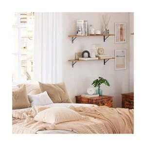 DINZI LVJ Estantes largos de pared juego de 2 estantes de_5