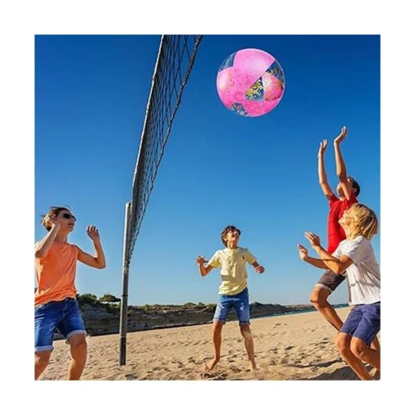 Pelota inflable de 16 pulgadas con purpurina para playa_4