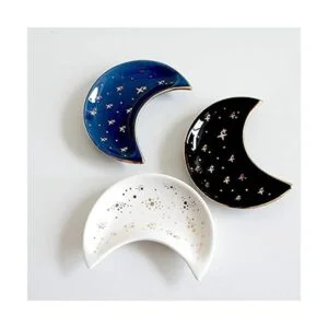 BIHOIB Bandeja pequeña de joyería de luna juego de 2_6
