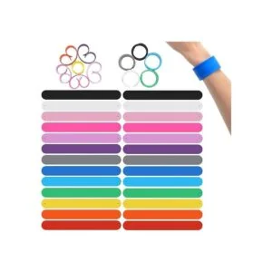 26 pulseras de silicona arco iris suave y segura de
