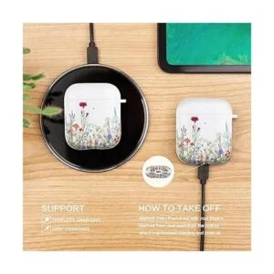 Cutebricase Funda para Airpods con diseño de flores_5