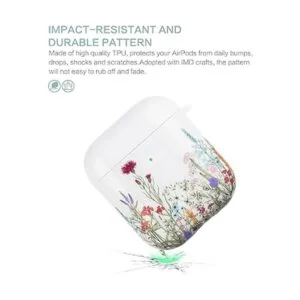 Cutebricase Funda para Airpods con diseño de flores_4