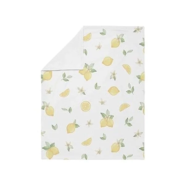 Sweet Jojo Designs Lemon Floral Baby Girl Manta recibiendo_2