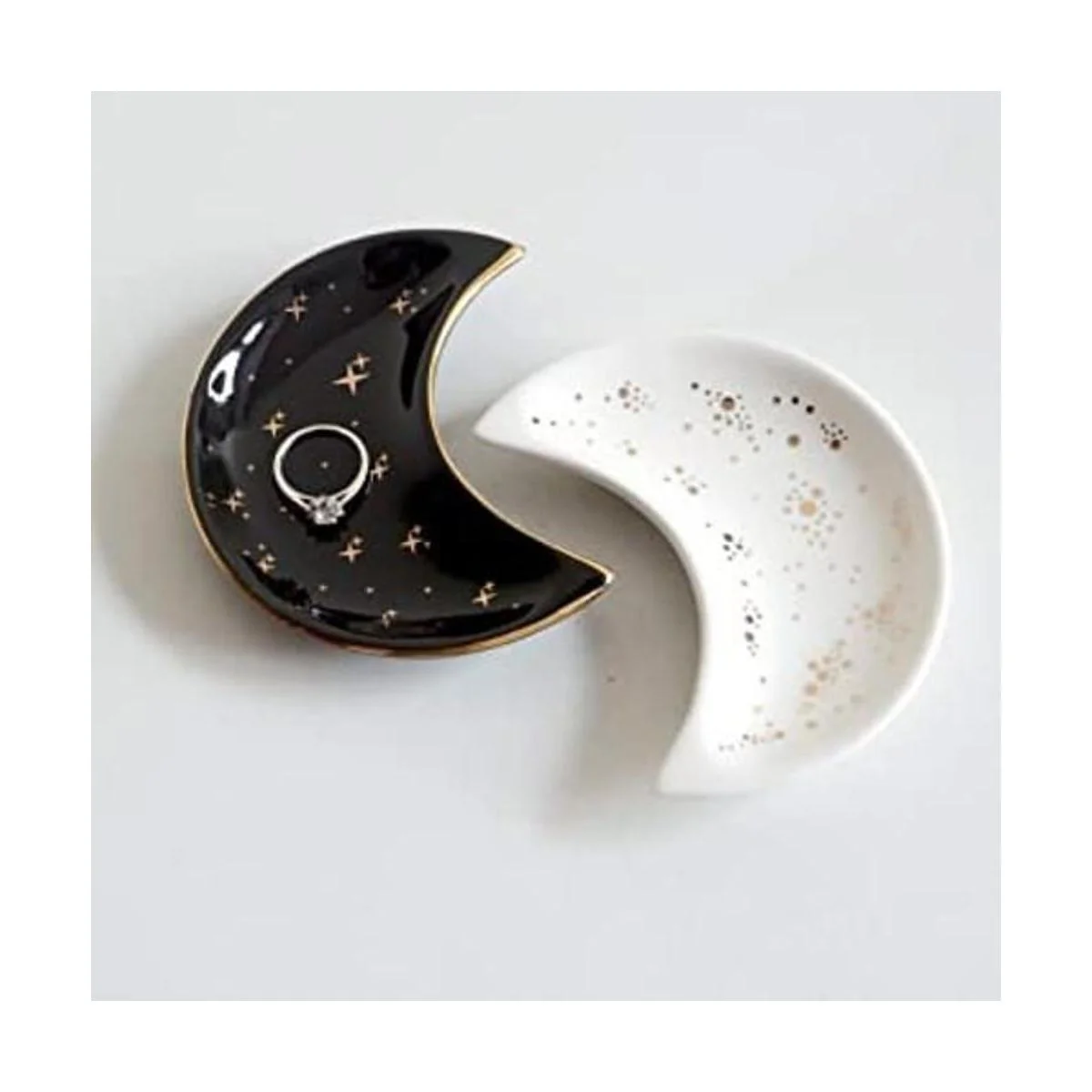 BIHOIB Bandeja pequeña de joyería de luna juego de 2_1