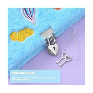 Juego de cuadernos de sirena de felpa diario con_2