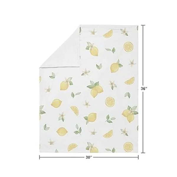 Sweet Jojo Designs Lemon Floral Baby Girl Manta recibiendo_4