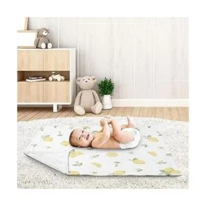 Sweet Jojo Designs Lemon Floral Baby Girl Manta recibiendo_3