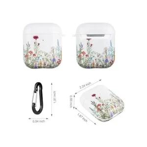 Cutebricase Funda para Airpods con diseño de flores_3