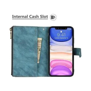 iCoverCase Funda tipo cartera para iPhone 11 con tarjetero_4