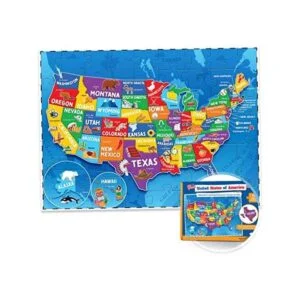 Rompecabezas de Estados Unidos para niños 70 piezas_1
