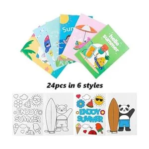 WATINC 24 libros para colorear de verano para niños libro_2