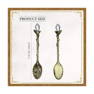 Cuchara retro de aleación de cristal cuchara de bruja