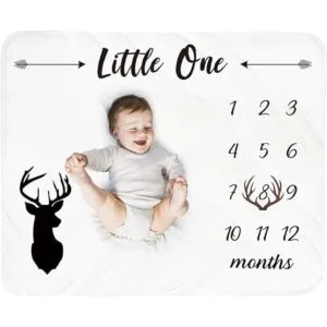 Manta mensual para bebé niño Manta para mes recién