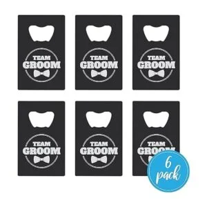 Abridores de botellas para padrinos de boda 6 paquetes