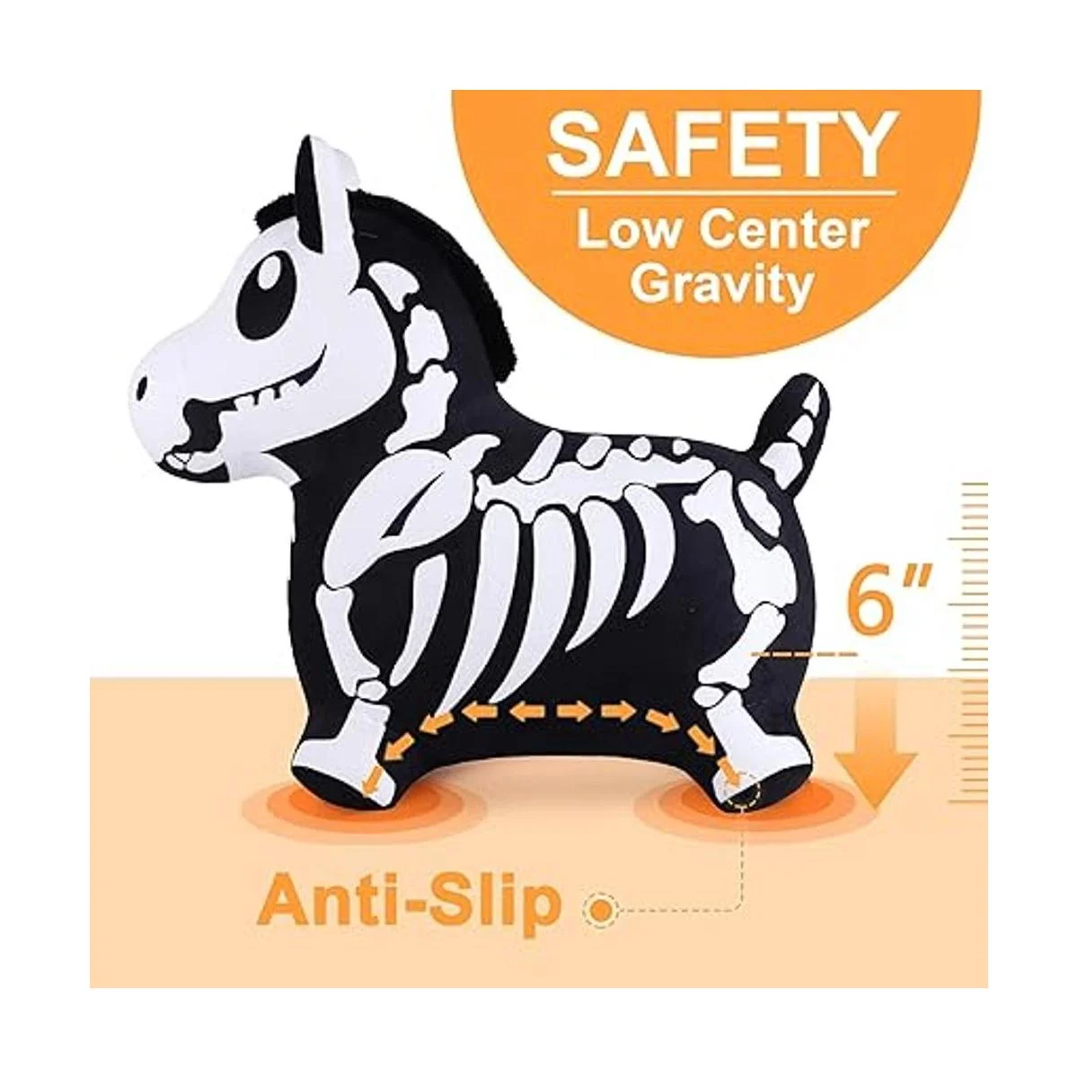 iPlay iLearn Bouncy Pals Caballo de salto de esqueleto_5