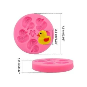 Meiyouju 2 moldes de silicona de pato 5 cavidades moldes