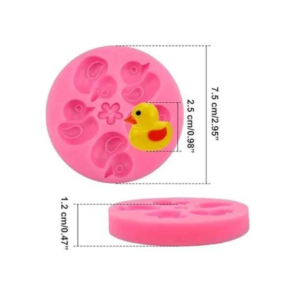 Meiyouju 2 moldes de silicona de pato 5 cavidades moldes