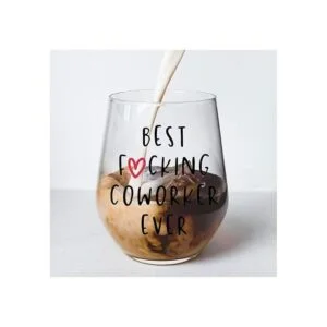 Perfectinsoy Best Coworker Ever Copa de vino divertido