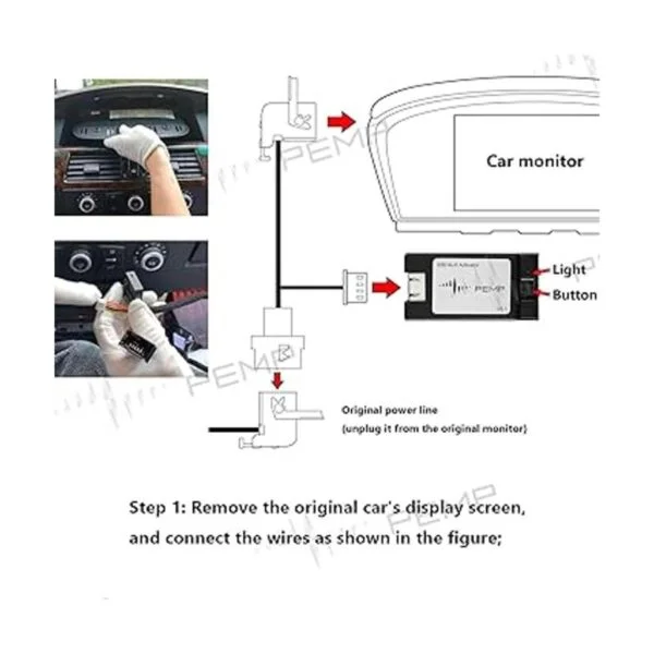 PEMP E60 Aux Adapter Open The Aux Audio del coche original_2