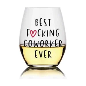Perfectinsoy Best Coworker Ever Copa de vino divertido
