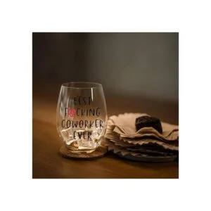 Perfectinsoy Best Coworker Ever Copa de vino divertido