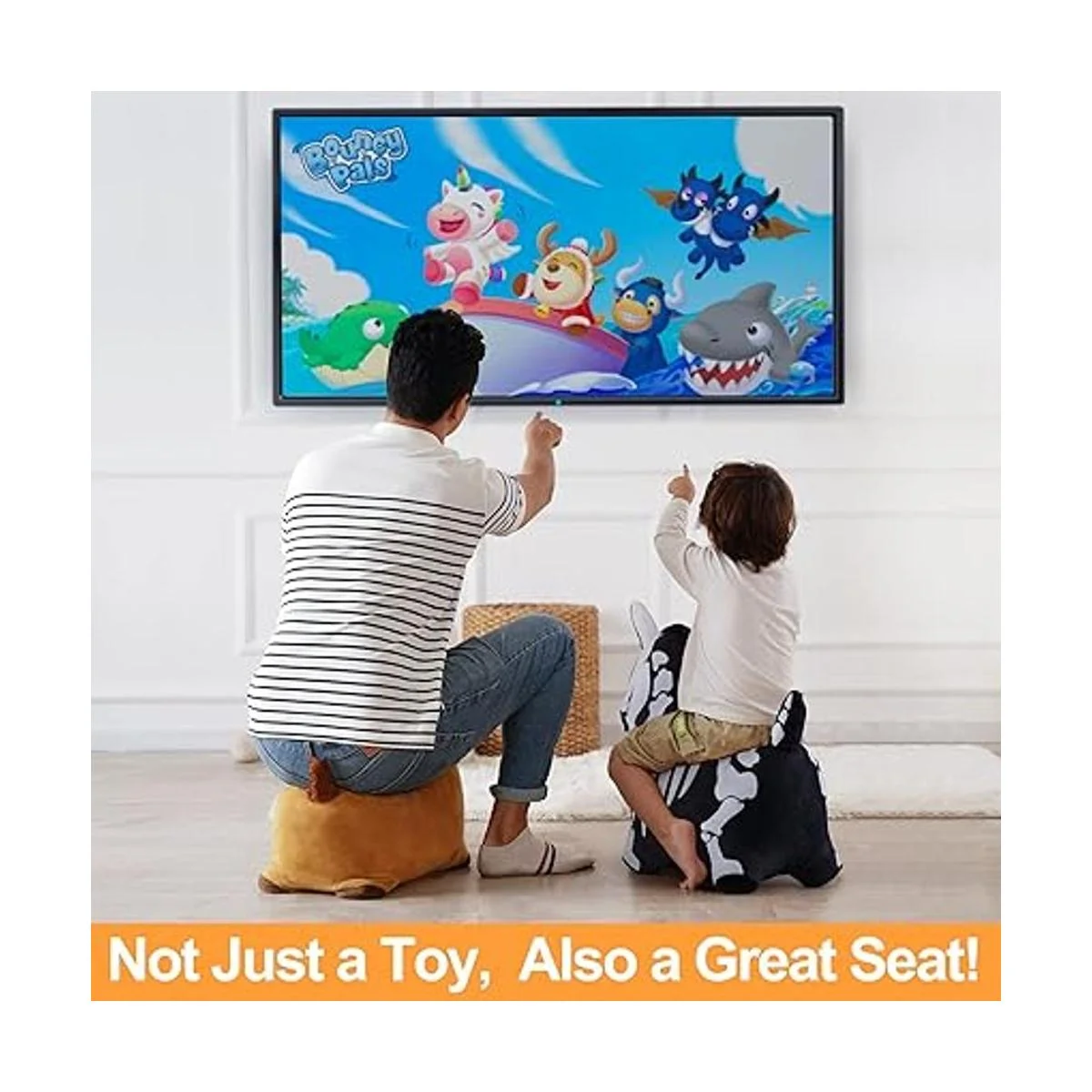 iPlay iLearn Bouncy Pals Caballo de salto de esqueleto_6