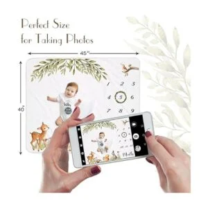 Yoothy Woodland Baby Manta mensual para niño y niña