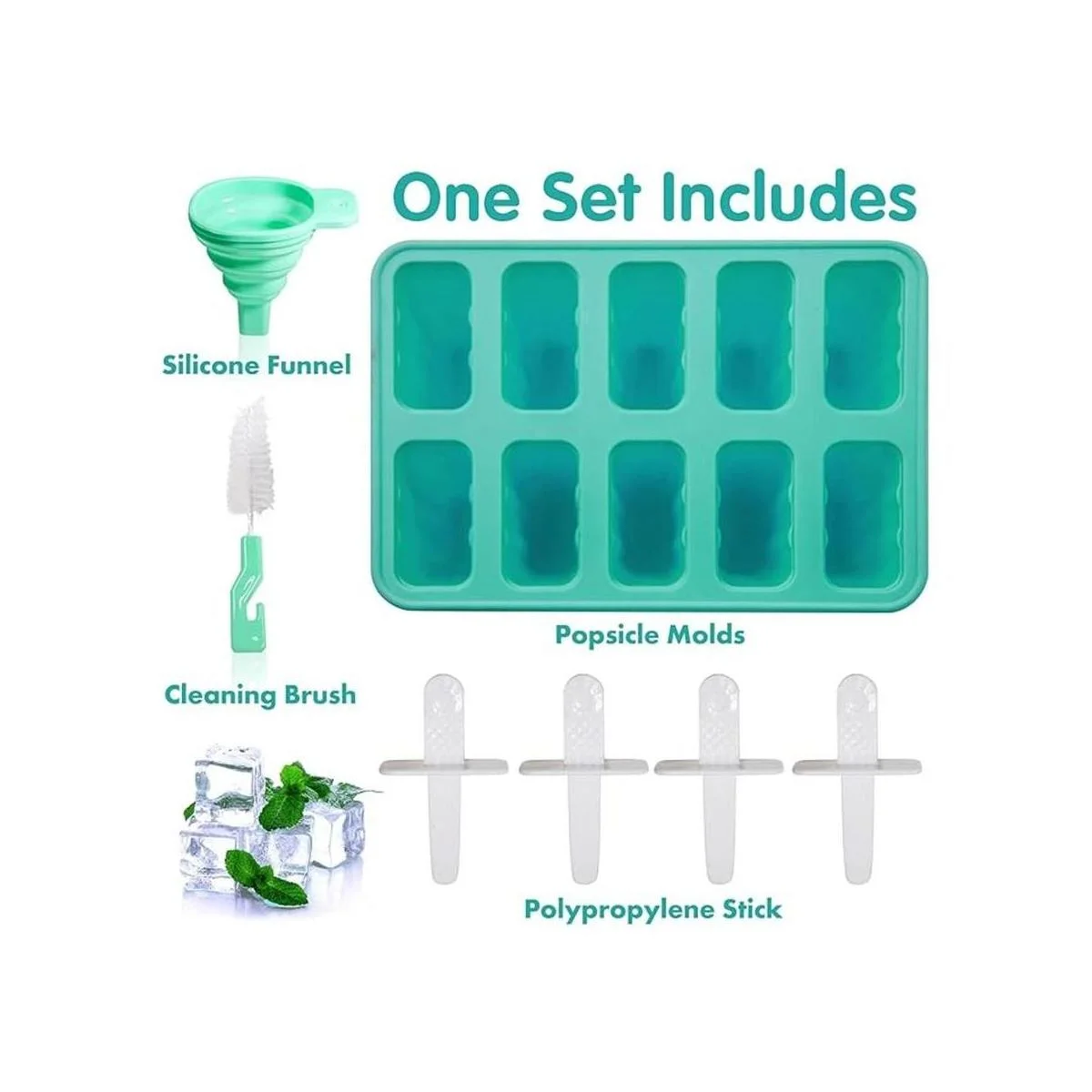 Moldes de paletas de silicona de 10 cavidades sin BPA_5