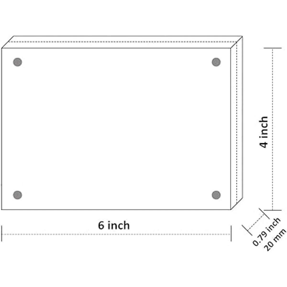 NIUBEE Marcos de fotos de acrílico de 4 x 6 pulgadas_2