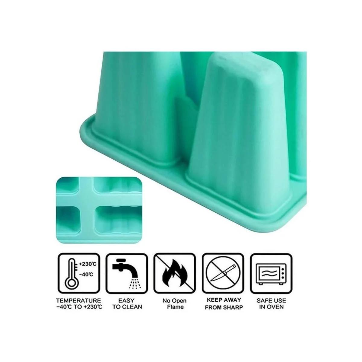 Moldes de paletas de silicona de 10 cavidades sin BPA_3