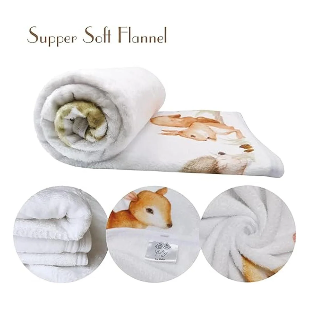 Yoothy Woodland Baby Manta mensual para niño y niña