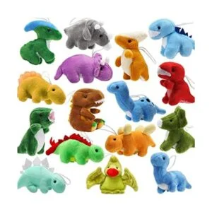 Paquete de 16 juguetes de peluche de dinosaurios a granel_1
