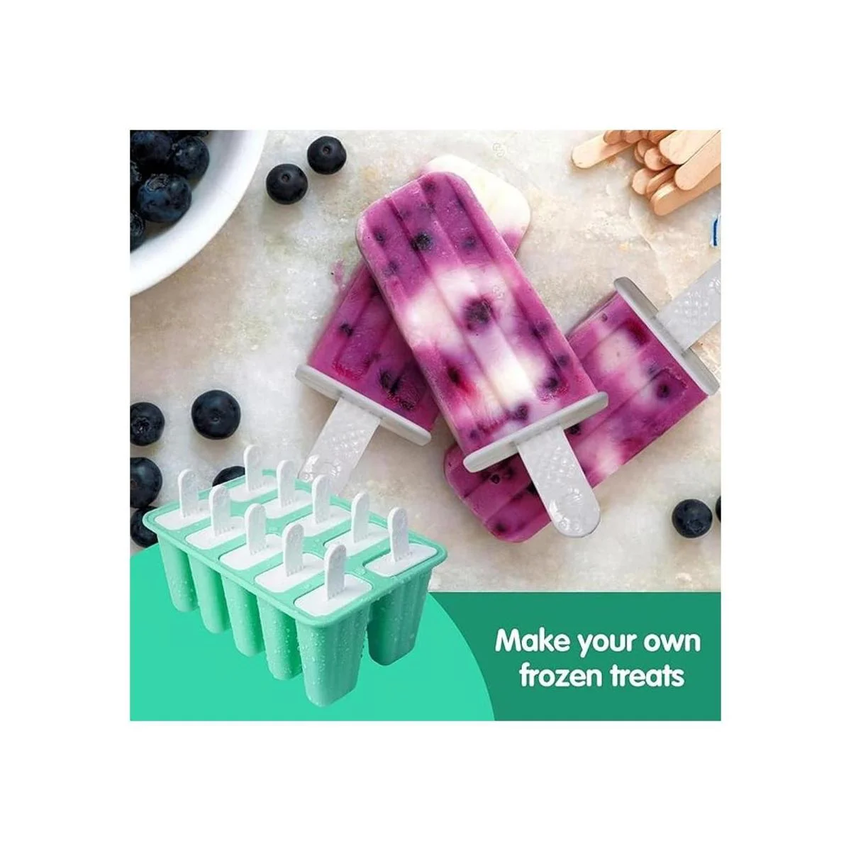 Moldes de paletas de silicona de 10 cavidades sin BPA_6