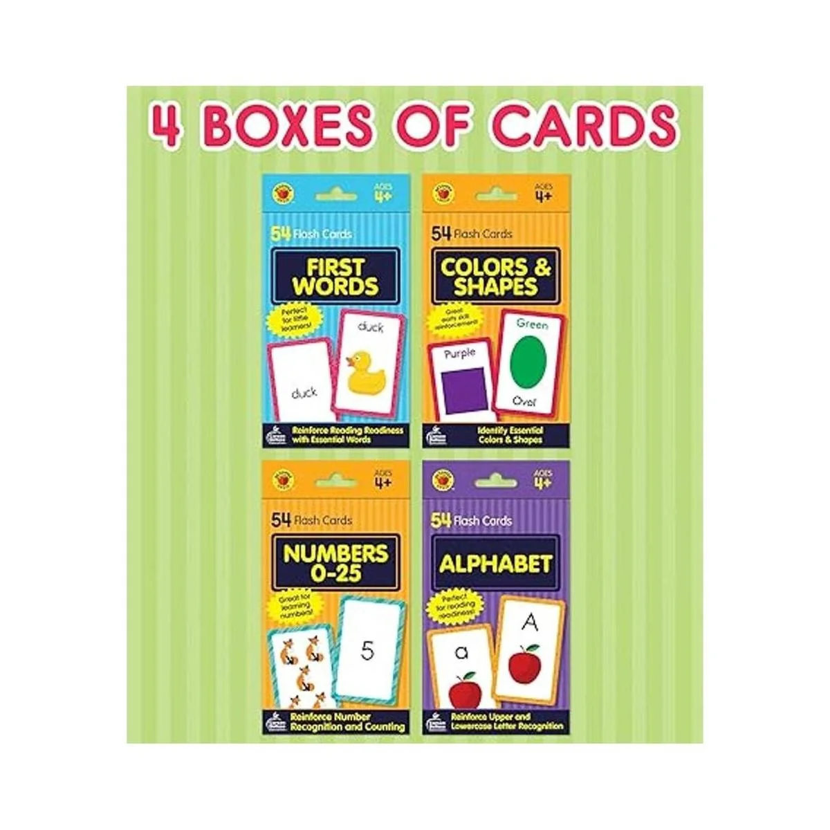Carson Dellosa Paquete de 4 tarjetas flash para niños_2