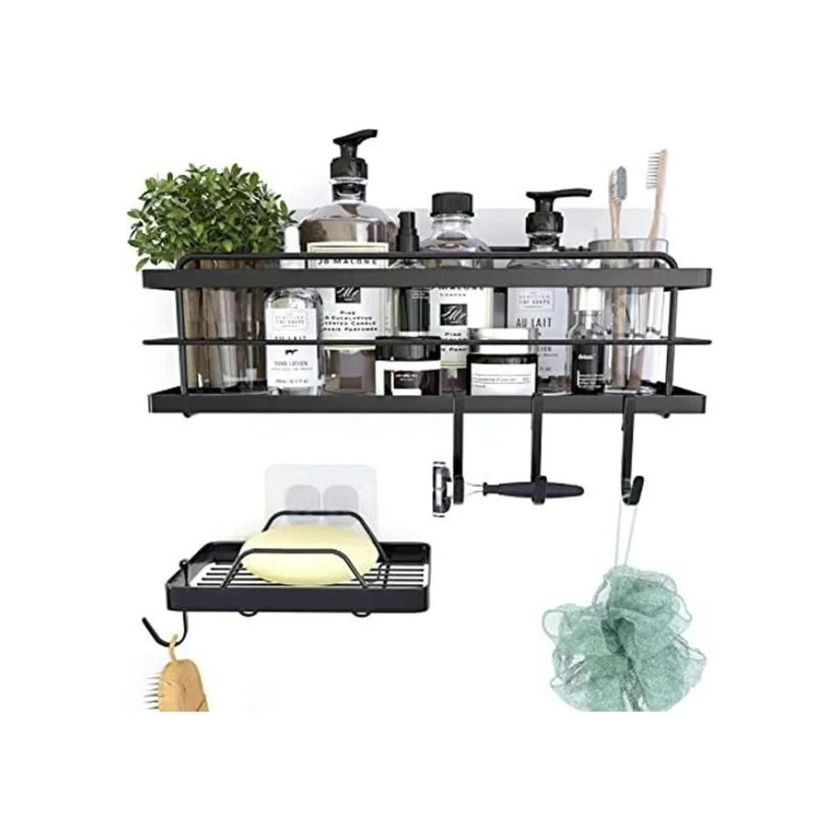 KINCMAX Estante de cesta de ducha y jabonera Organizador_1