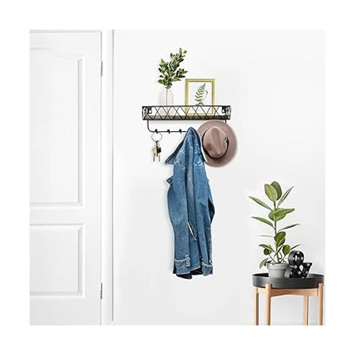 Soporte decorativo para llaves y correo para pared