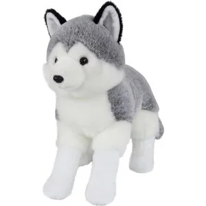 ICE KING BEAR Animal de peluche realista siberiano Husky_4
