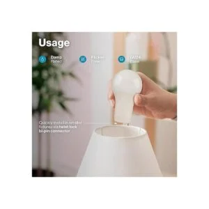 Sunco Lighting Bombilla LED GU24 de 2 clavijas A19 blanco_3